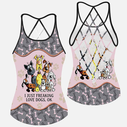 Love Dogs Cross Tank Top