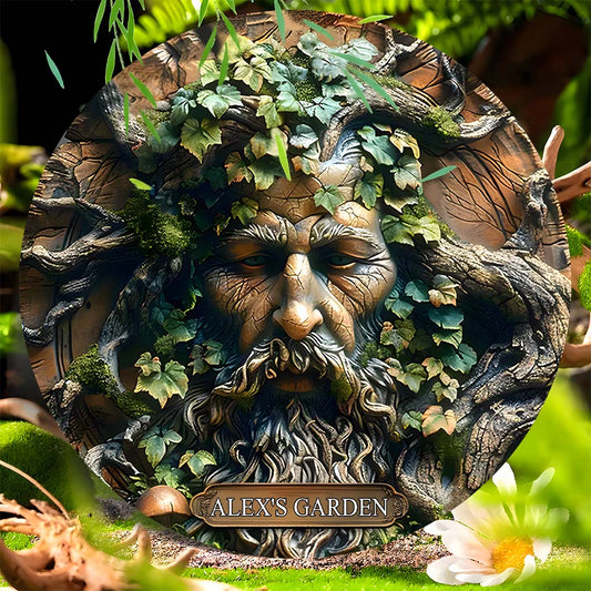 My Garden - Personalized Gardening Round Metal Sign