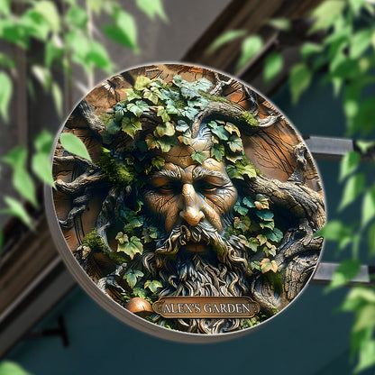 My Garden - Personalized Gardening Round Metal Sign