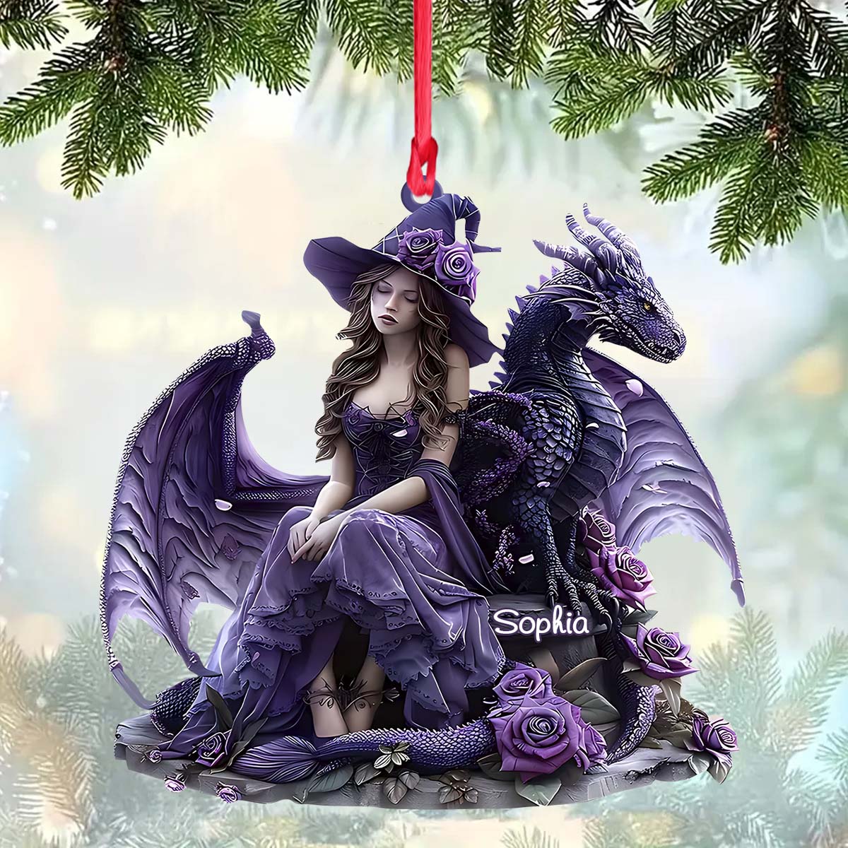 Heart Of A Dragon - Personalized Witch Ornament