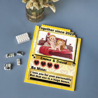 I Choose You - Personalized Monster Trainer Vertical Rectangle Building Brick Blocks Printed On Both Sides