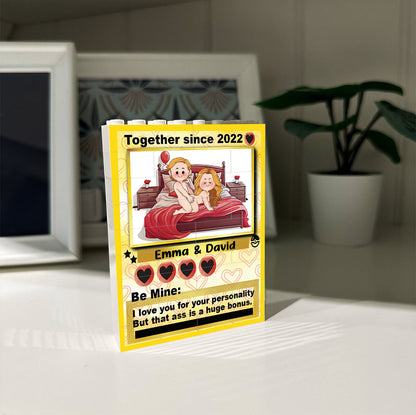 I Choose You - Personalized Monster Trainer Vertical Rectangle Building Brick Blocks Printed On Both Sides