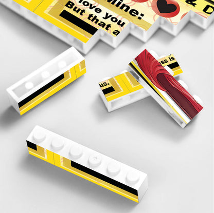 I Choose You - Personalized Monster Trainer Vertical Rectangle Building Brick Blocks Printed On Both Sides