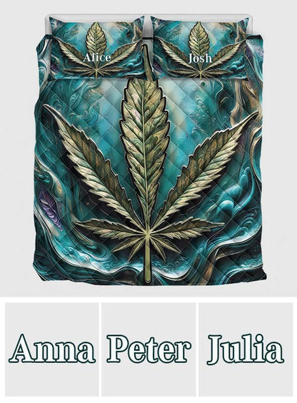 Psychedelic - Personalized Weed Quilt Set