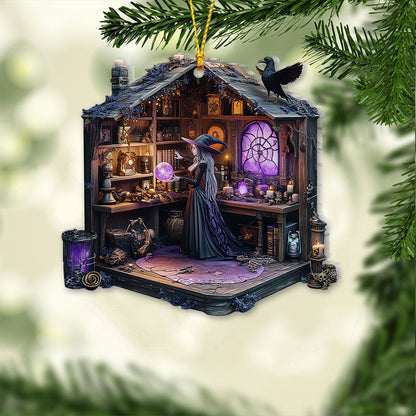 Mysterious Witch Room - Personalized Witch Ornament