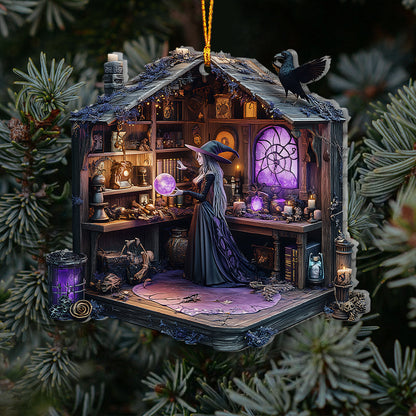 Mysterious Witch Room - Personalized Witch Ornament
