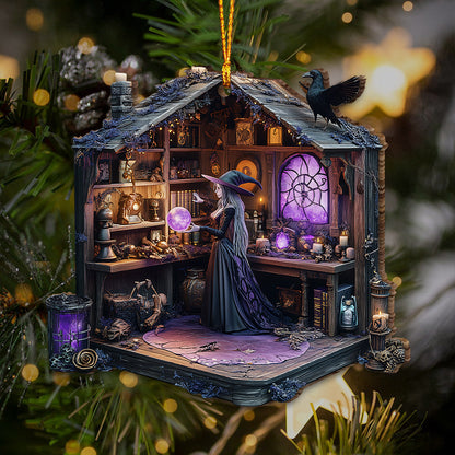 Mysterious Witch Room - Personalized Witch Ornament