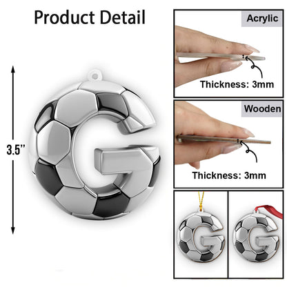 Soccer Letter - Personalized Soccer Ornament