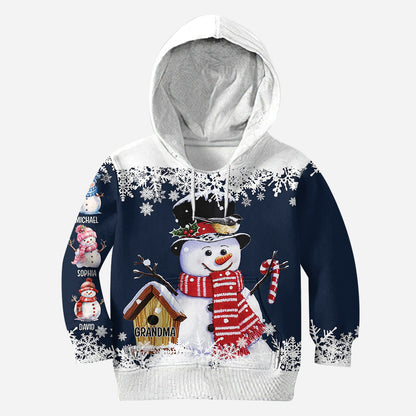 Grandma Snowman - Personalized Grandma All Over Shirt