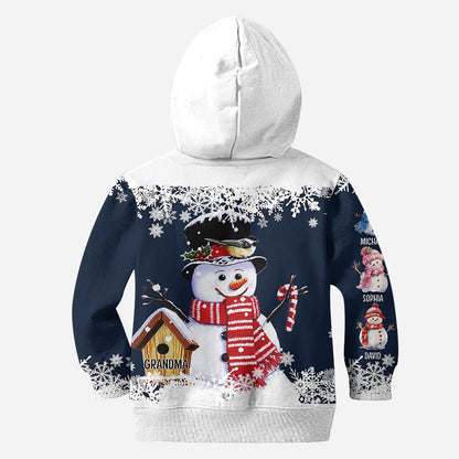 Grandma Snowman - Personalized Grandma All Over Shirt