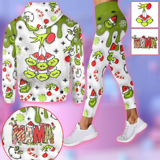 Mama Grinch - Personalized Mother Hoodie and Leggings