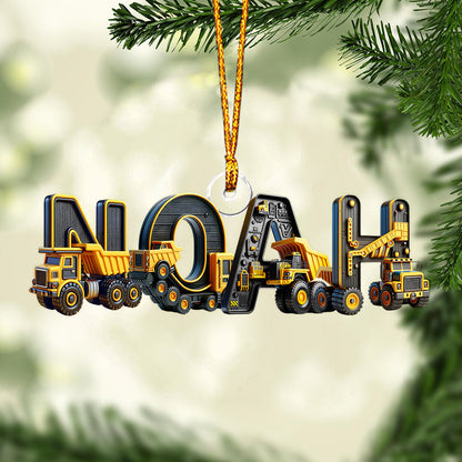 Funny Name Ornament Gift For Grandkids - Personalized Kid Custom Shaped Ornament