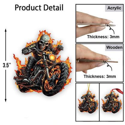 Awesome Biker - Personalized Biker Ornament
