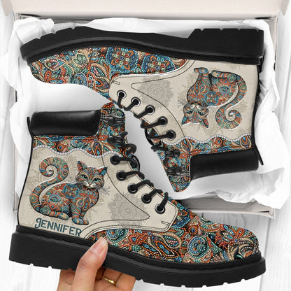 Beautiful Cat - Personalized Cat All Season Boots