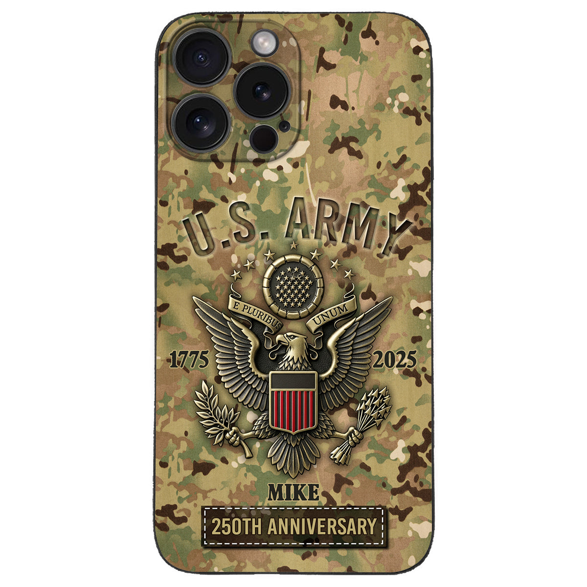 250th Anniversary - Personalized Veteran Leather Phone Case