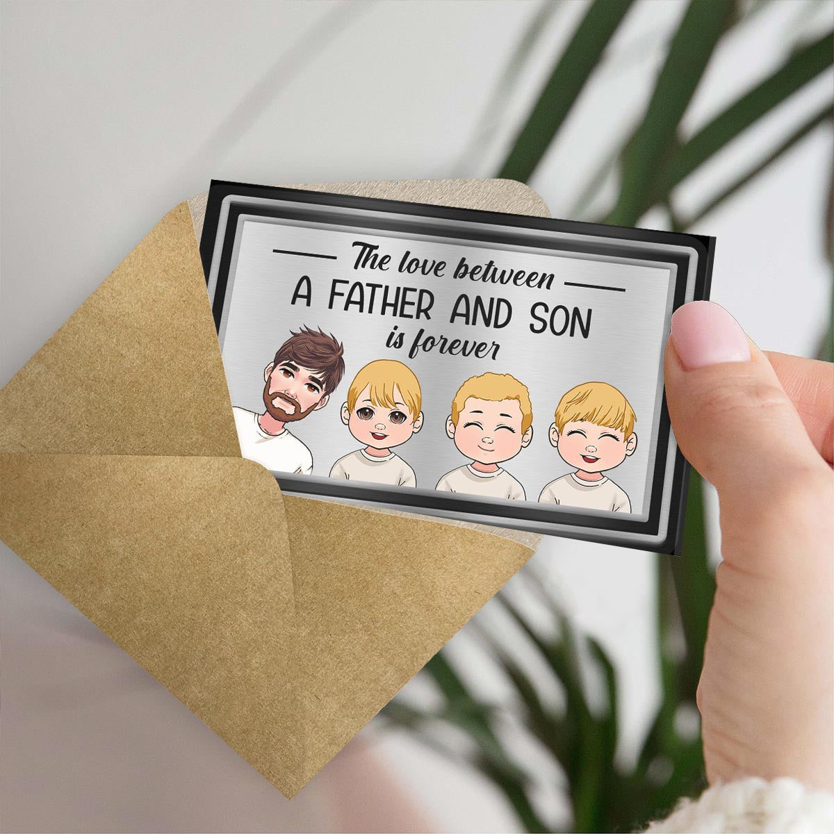 The Love Between - Personalized Father Wallet Insert Card