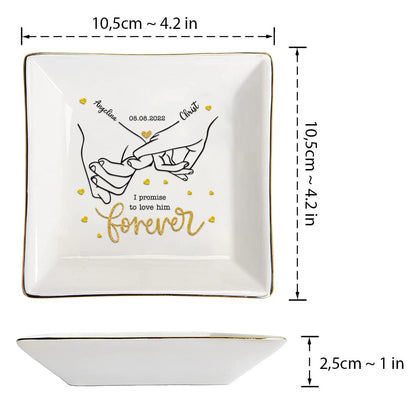 I Promise - Personalized Couple Jewelry Dish