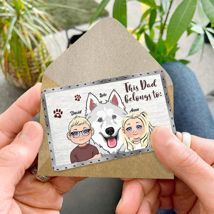 This Dad Belongs - Personalized Father's Day Father Wallet Insert Card