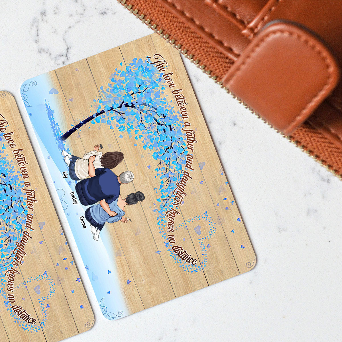 Father & Daughters - Personalized Father Wallet Insert Card