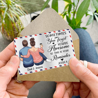 You're Awesome - Gift for dad, grandpa, uncle, brother, sister, husband, wife, boyfriend, girlfriend, friend - Personalized Wallet Insert Card