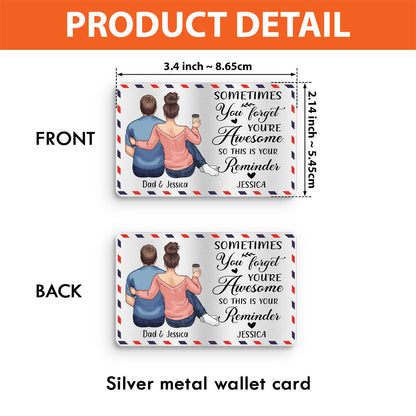 You're Awesome - Gift for dad, grandpa, uncle, brother, sister, husband, wife, boyfriend, girlfriend, friend - Personalized Wallet Insert Card