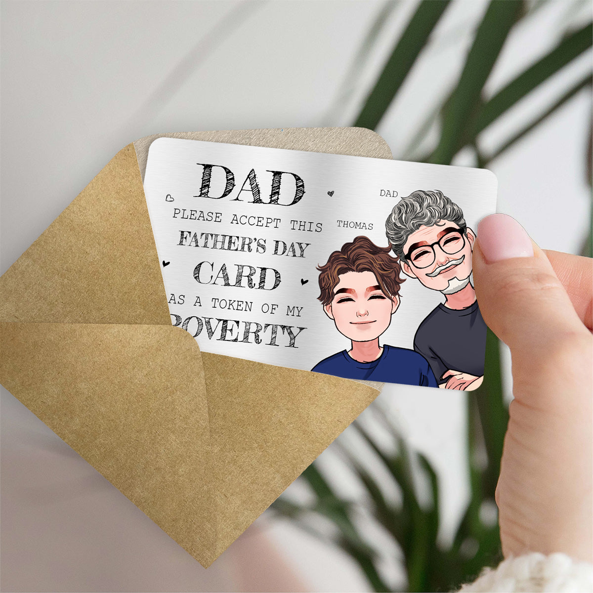 Please Accept This - Personalized Father Wallet Insert Card