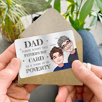Please Accept This - Personalized Father Wallet Insert Card