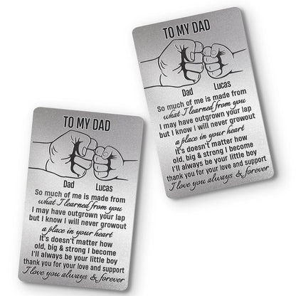 To My Dad - Personalized Father Wallet Insert Card