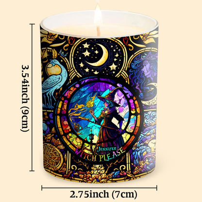 Witch Please - Personalized Witch Candle With Wooden Lid