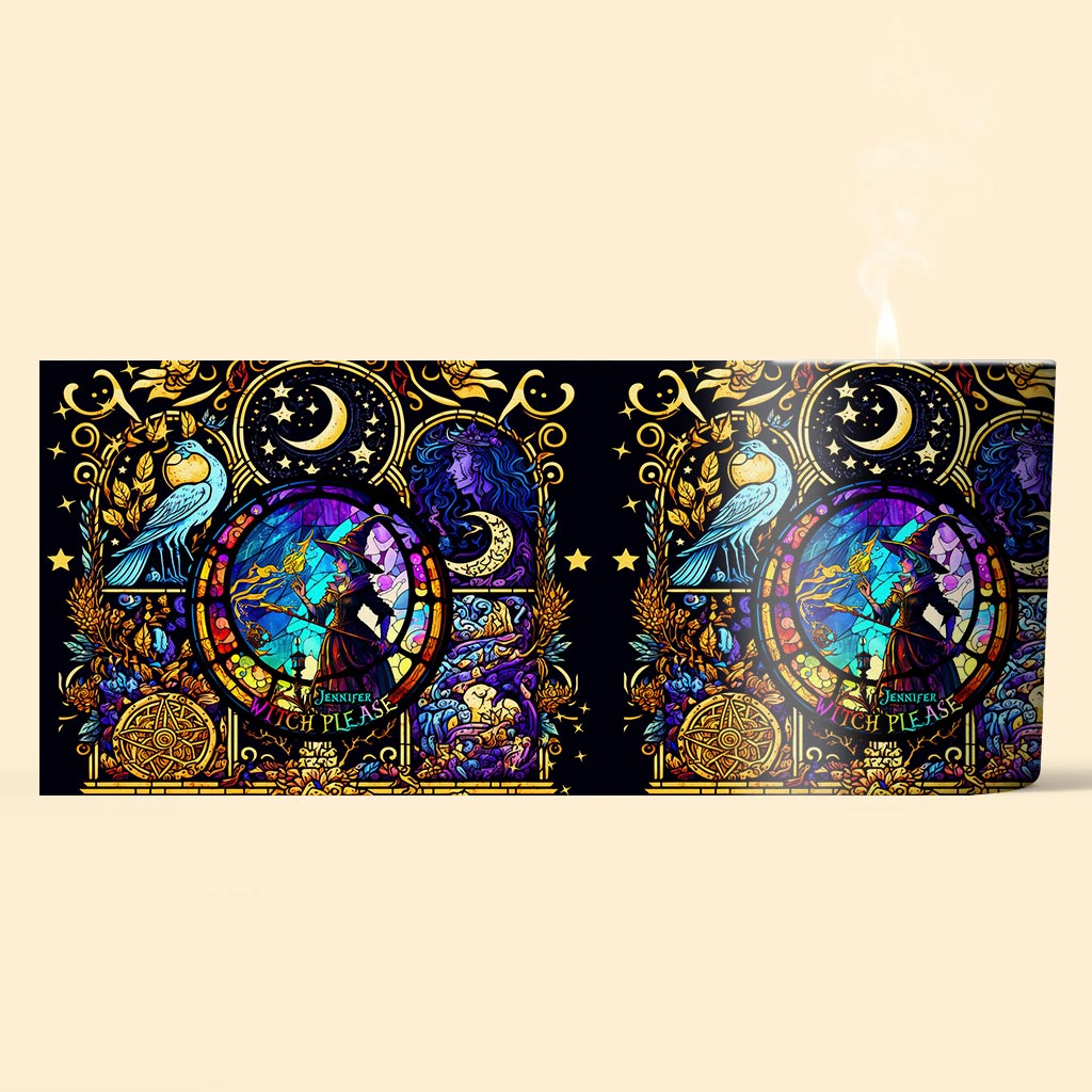 Witch Please - Personalized Witch Candle With Wooden Lid