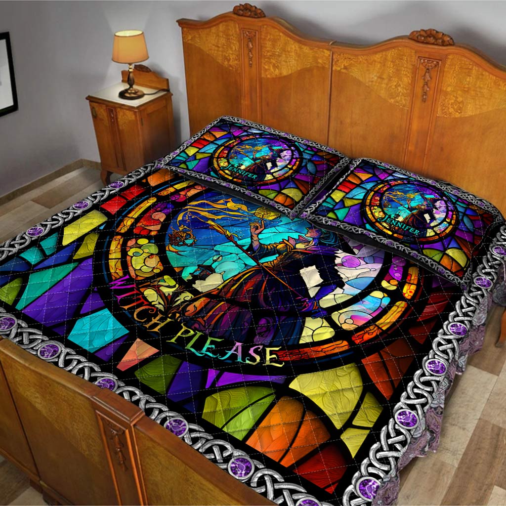 Witch Please - Personalized Witch Quilt Set