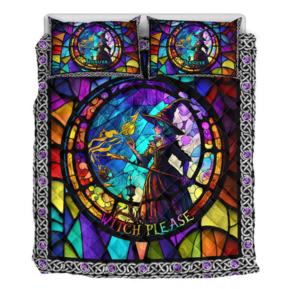Witch Please - Personalized Witch Quilt Set