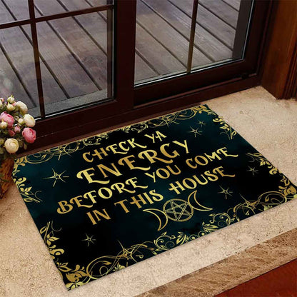 Check Ya Energy - Personalized Witch Doormat 1