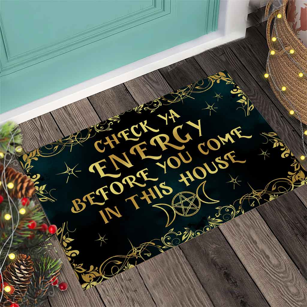 Check Ya Energy - Personalized Witch Doormat 1