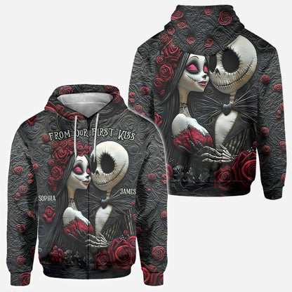From Our First Kiss Till Our Last Breath - Personalized Nightmare All Over Shirt