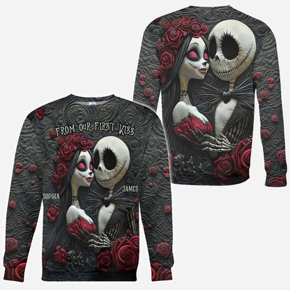 From Our First Kiss Till Our Last Breath - Personalized Nightmare All Over Shirt