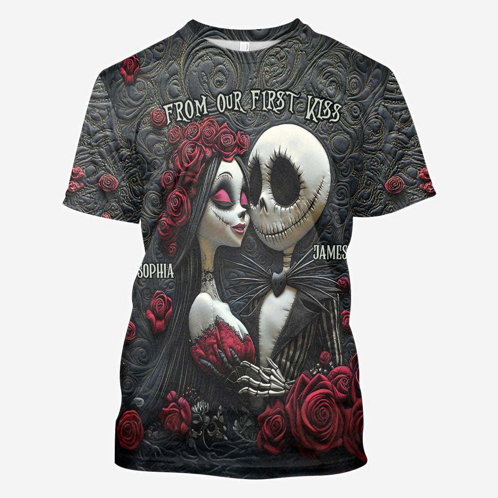 From Our First Kiss Till Our Last Breath - Personalized Nightmare All Over Shirt