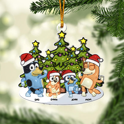 Merry Christmas - Personalized Family Custom Shaped Ornament