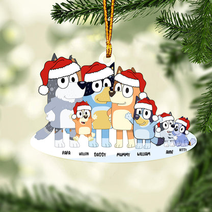Merry Christmas - Personalized Family Custom Shaped Ornament