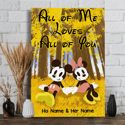 All Of Me Loves All Of You - Personalized Mouse Canvas And Poster