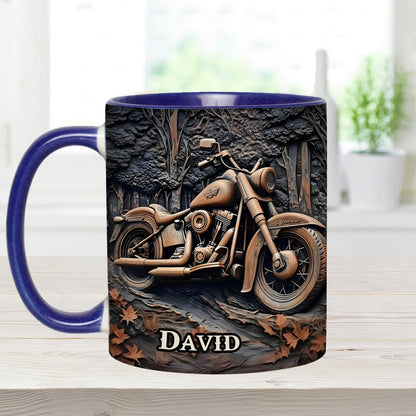 Never Underestimate An Old Man With A Motorcycle - Personalized Biker Accent Mug