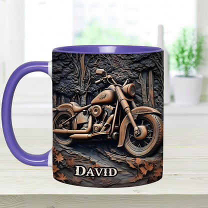 Never Underestimate An Old Man With A Motorcycle - Personalized Biker Accent Mug