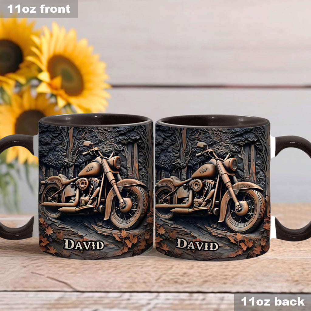 Never Underestimate An Old Man With A Motorcycle - Personalized Biker Accent Mug