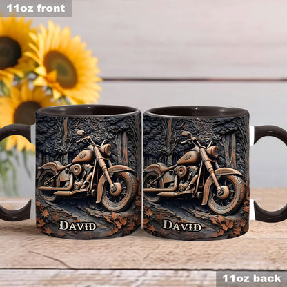 Never Underestimate An Old Man With A Motorcycle - Personalized Biker Accent Mug