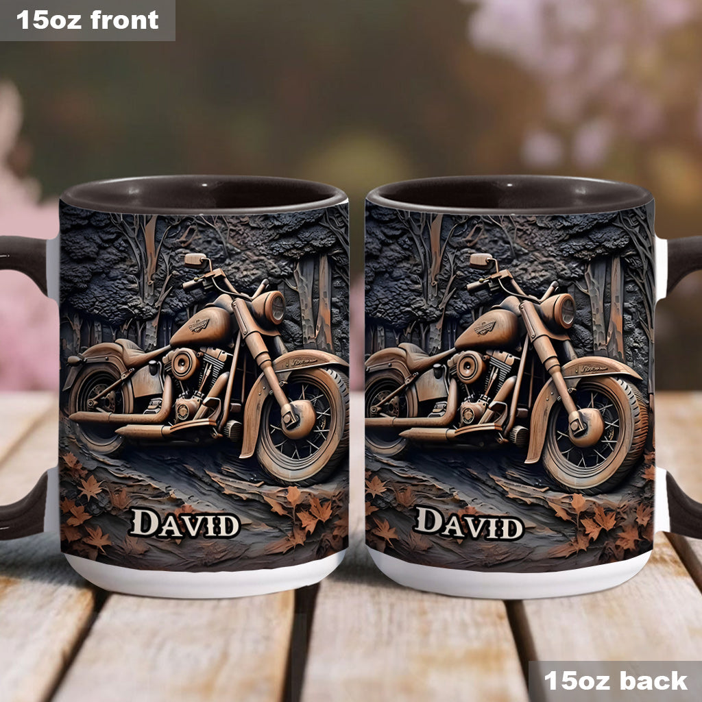 Never Underestimate An Old Man With A Motorcycle - Personalized Biker Accent Mug