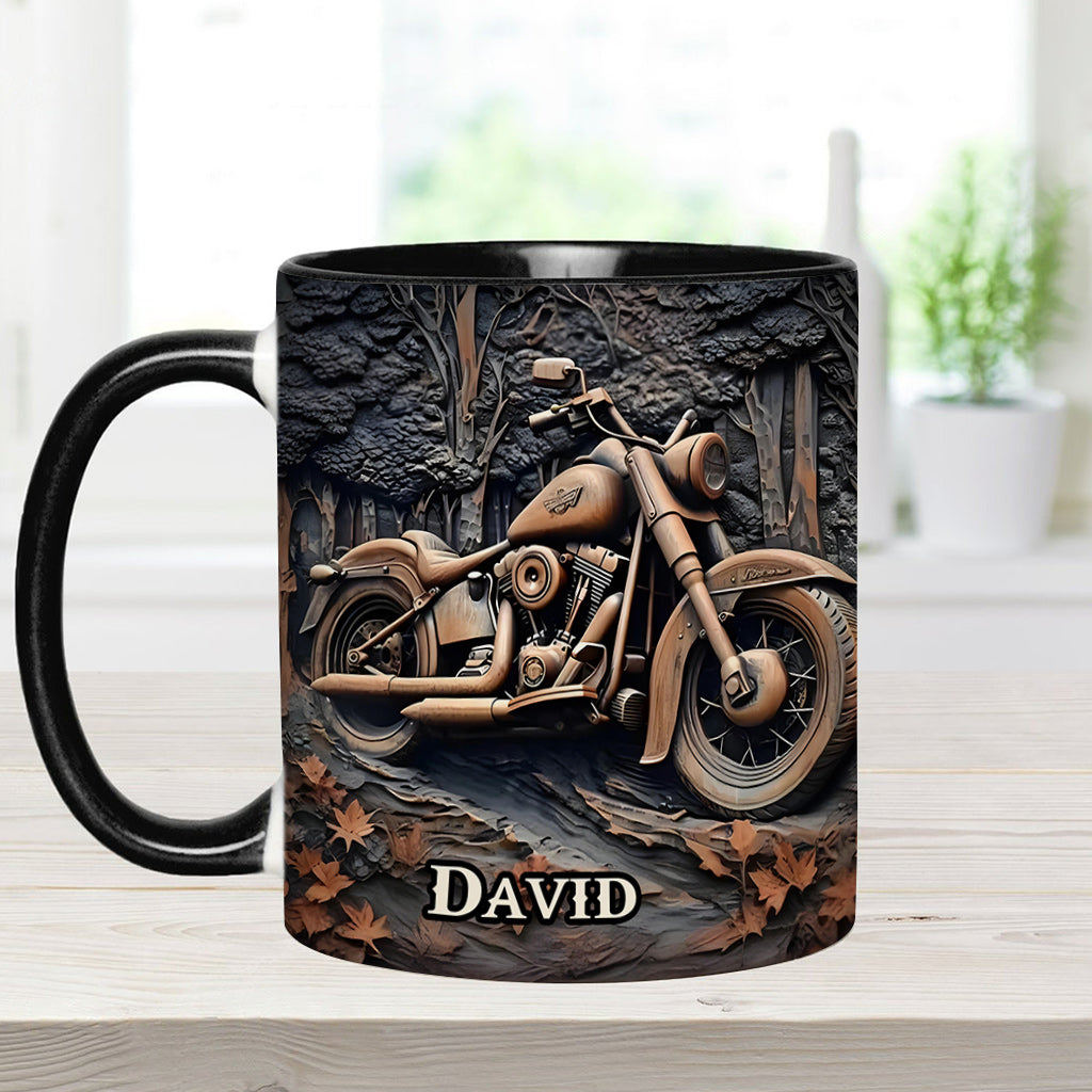 Never Underestimate An Old Man With A Motorcycle - Personalized Biker Accent Mug