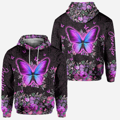 Beautiful Butterflies - Personalized Butterfly Hoodie and Leggings