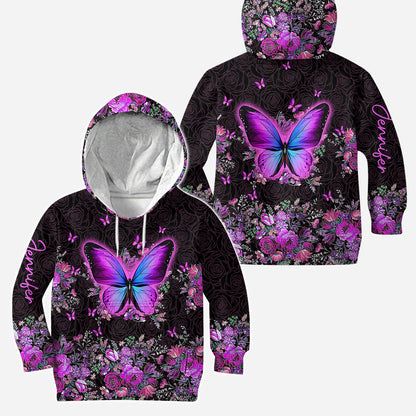 Beautiful Butterflies - Personalized Butterfly Hoodie and Leggings