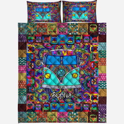 Hippie Van - Personalized Hippie Quilt Set