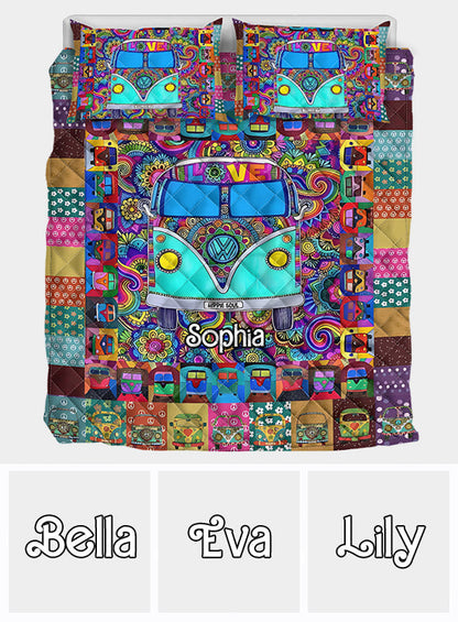 Hippie Van - Personalized Hippie Quilt Set
